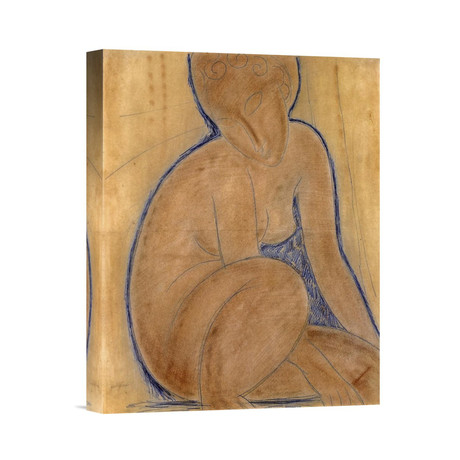 Crouched Nude // Gallery Wrapped (13"L x 16"H)