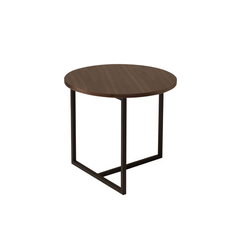 Dolf Round Side Table (Walnut)