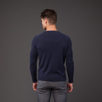 Jacob Holston // Matt 100% Cashmere Crew Neck Sweater // Navy (S)