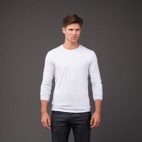 Jacob Holston // Super Soft Modal Blend L/S T-Shirt // White (S)
