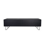 Villads TV Cabinet (Charcoal Gray Lacquer)