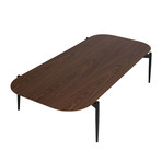 Oliver Coffee Table // Low (Walnut)