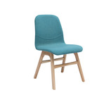 Agnes Dining Chair // Set of 2 (Emerald + Natural Oak)