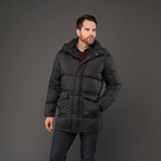 Roberto Cavalli Down Hooded Puffer Jacket with Tiger Interior // Black (Euro: 46)