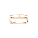 Cuboid Wire Ring // Gold (Size 5)