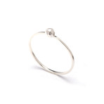 Faceted Ball Ring // Silver (Size 5)