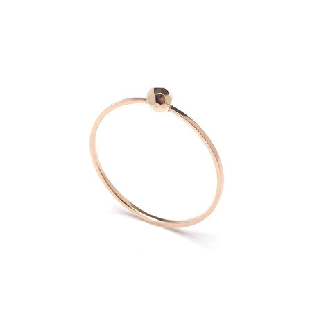 Faceted Ball Ring // Gold (Size 5)
