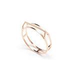 Triangular Prism Wire Ring // Gold (Size 5)