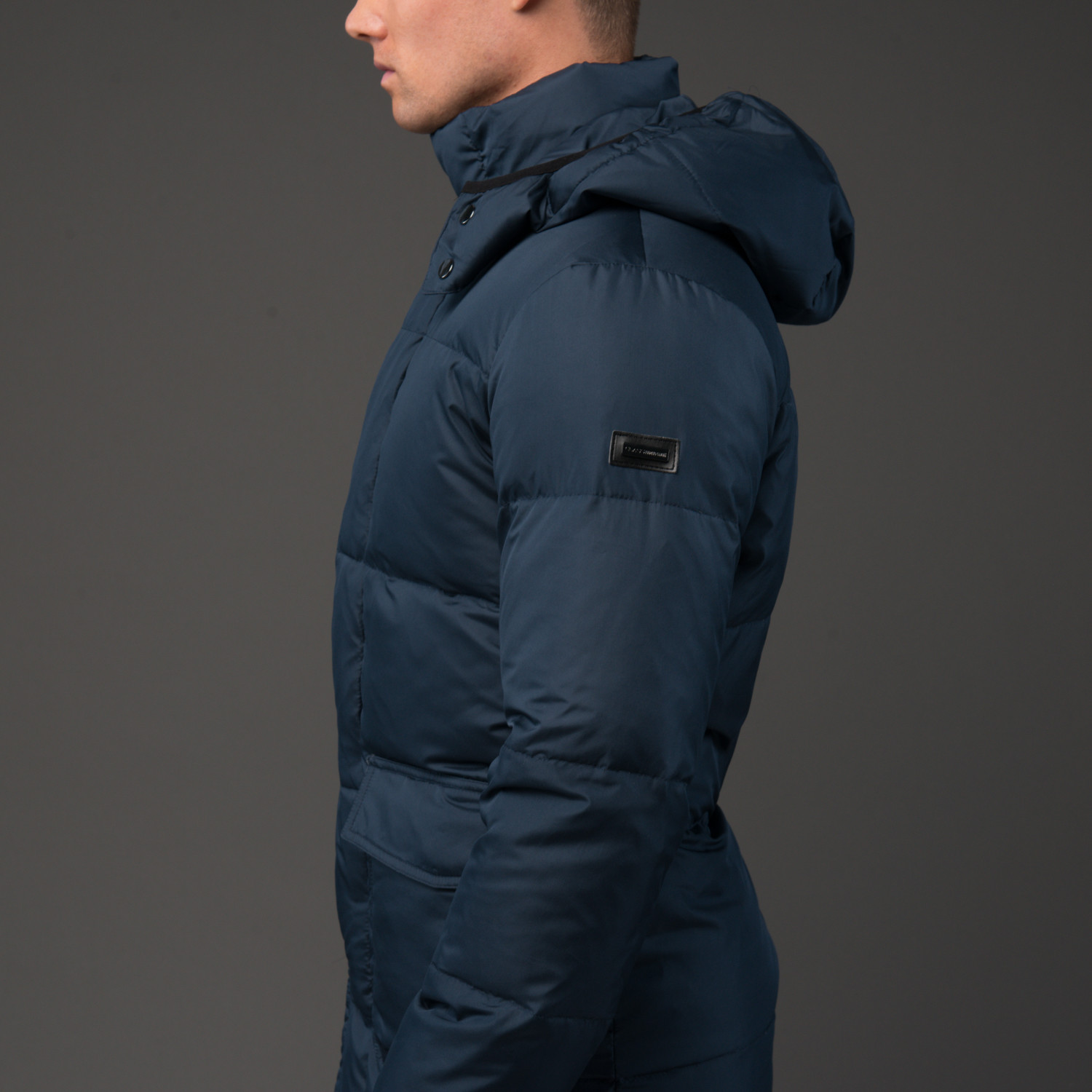 Roberto Cavalli Down Hooded Puffer Jacket with Tiger