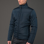 Roberto Cavalli // Puffer Jacket With Tiger Interior // Navy  (Euro: 47)