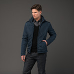 Roberto Cavalli // Puffer Jacket With Tiger Interior // Navy  (Euro: 47)