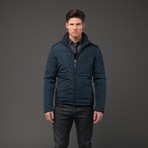 Roberto Cavalli // Puffer Jacket With Tiger Interior // Navy  (Euro: 47)