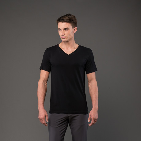 Atmos V-Neck T-Shirt // Black (S)