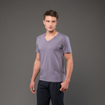 Atmos V-Neck T-Shirt // Grey (L)