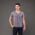 Atmos V-Neck T-Shirt // Grey (M)