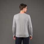 Atmos Long Sleeve V-Neck T-Shirt // Grey (S)