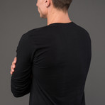 Atmos Long Sleeve V-Neck T-Shirt // Black (S)