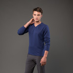 Aeon V-neck Shirt // Deep Cobalt (L)