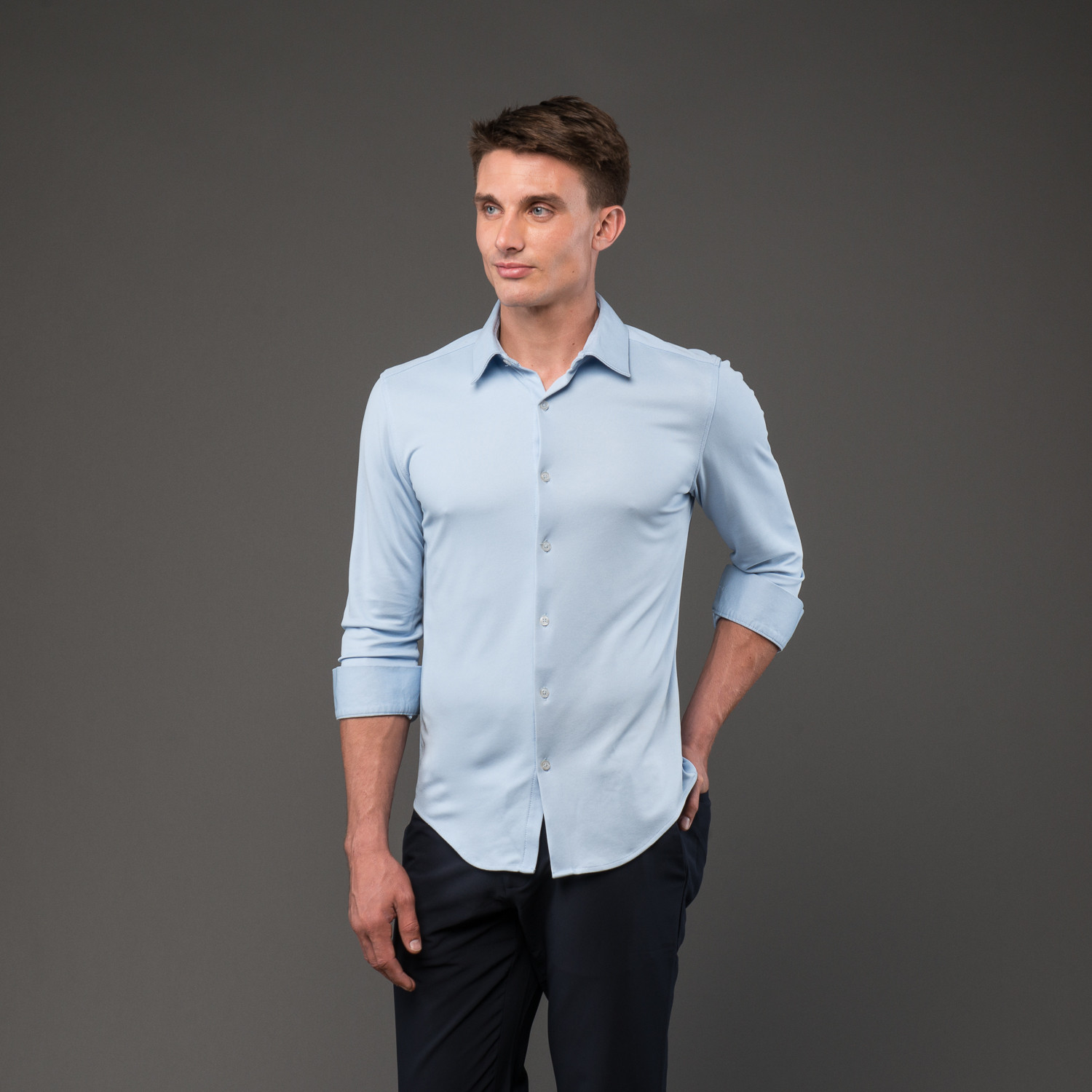 Apollo Slim Dress Shirt // Oxford Blue (S) - Ministry of Supply - Touch ...