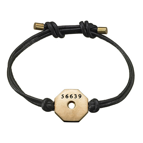 Bullet Octagon Tag Adjustable Bracelet