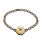 Bullet Octagon Tag Chain Bracelet