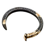 Black Gunmetal Cuff With Gold By Giles & Brother (Small)