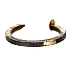 Black Gunmetal Cuff With Gold By Giles & Brother (Small)