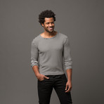 Men's Long Sleeve  Tail // White & Black (S)