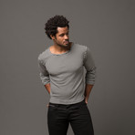 Men's Long Sleeve  Tail // White & Black (S)