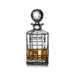 Plaid Square Decanter // Crystal