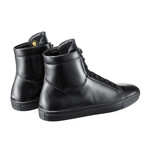 Gold Stamped Cordovan Leather High-Top // Black (Euro: 46)