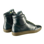 Gold Stamped Cordovan Leather High-Top // Forest (Euro: 40)