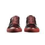 Gold Stamped Cordovan Leather Low Tops // Oxblood (Euro: 45)