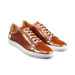 Gold Stamped Cordovan Leather Low Tops // Camel (Euro: 41)