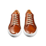 Gold Stamped Cordovan Leather Low Tops // Camel (Euro: 41)