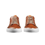 Gold Stamped Cordovan Leather Low Tops // Camel (Euro: 40)