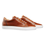 Gold Stamped Cordovan Leather Low Tops // Camel (Euro: 40)