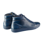 Gold Stamped Cordovan Leather Mid-Top // Navy (Euro: 45)