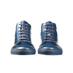 Gold Stamped Cordovan Leather Mid-Top // Navy (Euro: 41)