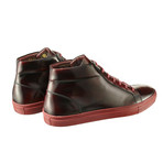 Gold Stamped Cordovan Leather Mid Tops // Oxblood (Euro: 42)