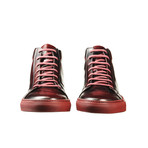 Gold Stamped Cordovan Leather Mid Tops // Oxblood (Euro: 46)