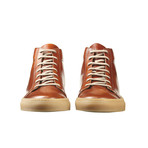 Gold Stamped Cordovan Leather Mid Tops // Camel (Euro: 40)