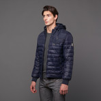 Members Only // Down Colorblock Puffer // Navy (S)