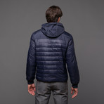 Members Only // Down Colorblock Puffer // Navy (S)