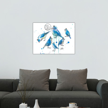 Birds With Hats (28"L x 21"H)