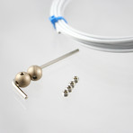 Speed Rope + Spare Parts Kit + White Coated Cable (Gold)