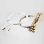 Speed Rope + Spare Parts Kit + White Coated Cable (Gold)