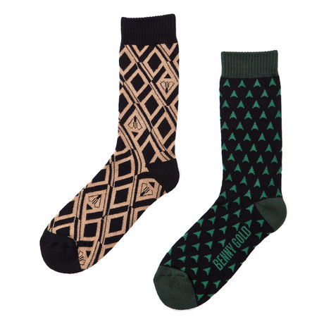 Black Arrows + Planes Sock Combo // Set of 2