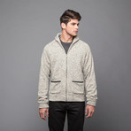 Edward Zip-Up Shawl Collar Sweater (M)