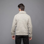 Edward Zip-Up Shawl Collar Sweater (XL)